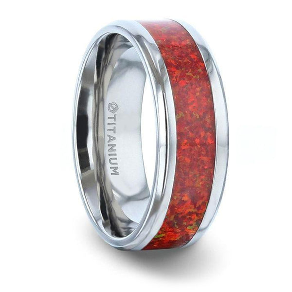 Red Opal Inlay Ring - Camo Ever After