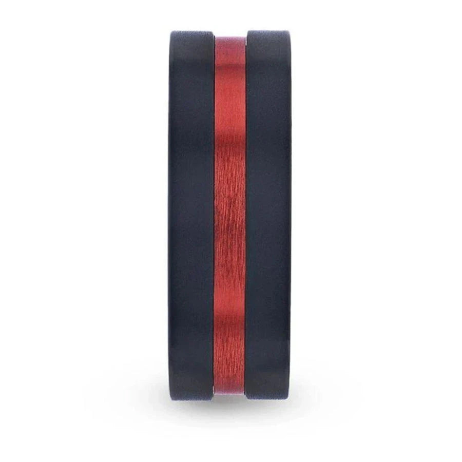ring with red stripe
