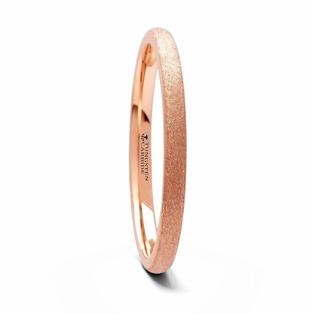Women's Rose Gold Plated Tungsten Ring 