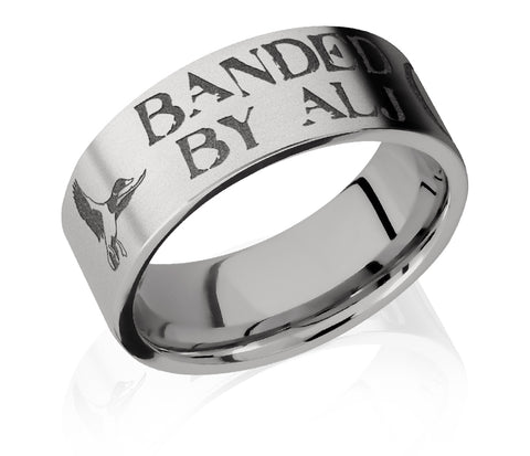 Banded By Wedding Ring with Duck - Matte 8mm