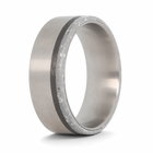 concrete and titanium wedding ring