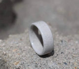White Concrete Wedding Ring - Camo Ever After
