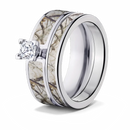 Realtree Snow Camo Bridal Set for Her - Pick your Stone 