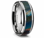 Spectrolite Ring in Tungsten 