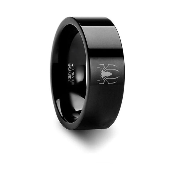 Spiderman Symbol Black Tungsten Ring - Camo Ever After