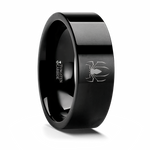 Spiderman Symbol Black Tungsten Ring 