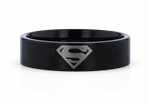 Superman Ring Black Tungsten 
