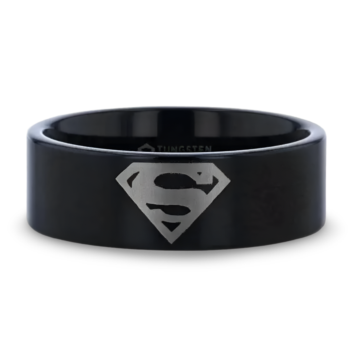 Superman Ring Black Tungsten 