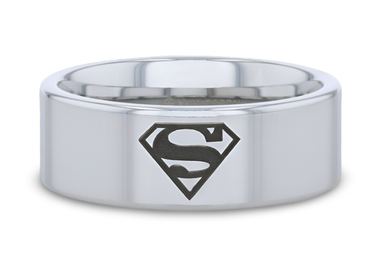 Superman Wedding Ring in Tungsten 
