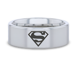 Superman Wedding Ring in Tungsten 
