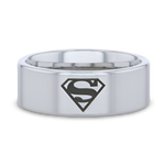Superman Wedding Ring in Tungsten 