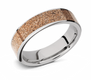 Tan Dinosaur Bone Wedding Band - Cobalt 4mm - 8mm 