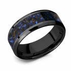Mens Tiger Eye Ring – 8mm Zirconium & Blue Tiger Eye 