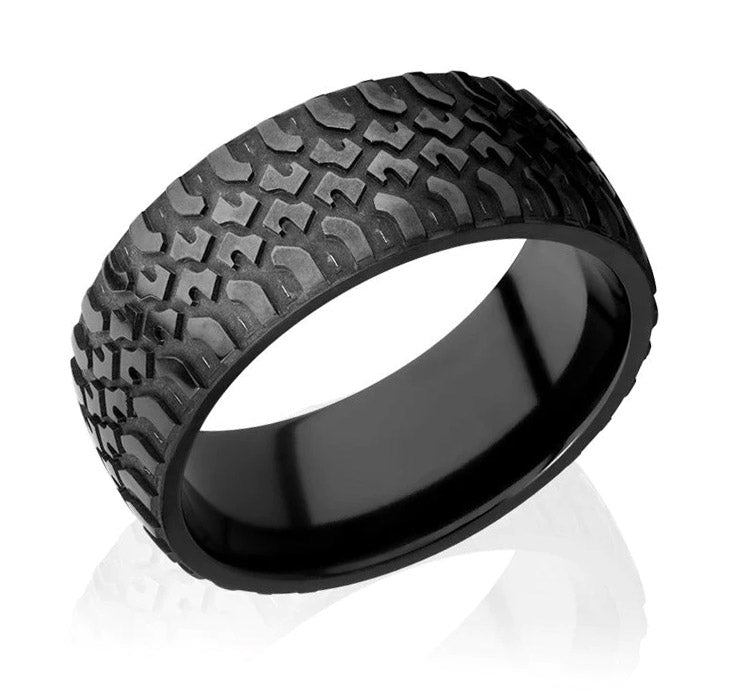 tire tread wedding rings