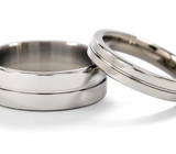 His and Hers Matching Titanium Ring Set 