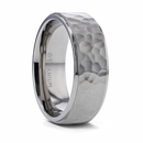 Titanium Raised Hammered Finish Ring 8mm 