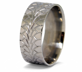 Tire Wedding Ring - Titanium 9mm 