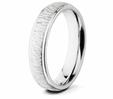 Tree Bark Ring Cobalt  - 5mm Domed 