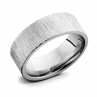 Tree Bark Ring 8mm - Subtle Design 