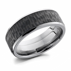Tree Bark Ring in Titanium with Zrconium Inlay 