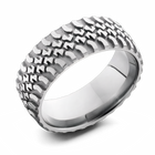 Truck Tire Pattern Ring - Titanium 9mm 