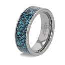 Crushed Turquoise Ring - Tungsten 