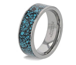 Crushed Turquoise Ring - Tungsten 