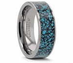 Crushed Turquoise Ring - Tungsten 