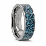 Crushed Turquoise Ring - Tungsten 