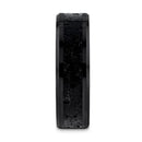 Black & Gray Lava Rock Stone Inlay Ring 