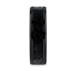 Black & Gray Lava Rock Stone Inlay Ring 