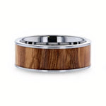 Olive Wood Tungsten Wedding Band