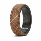 Whiskey Barrel Ring with Carbon Fiber Sleeve 
