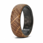 Whiskey Barrel Ring with Carbon Fiber Sleeve 