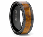 Whiskey Barrel and Black Sapphires Ring 