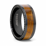 Whiskey Barrel and Black Sapphires Ring 