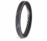 Woodgrain Damascus Steel Ring - 3mm 