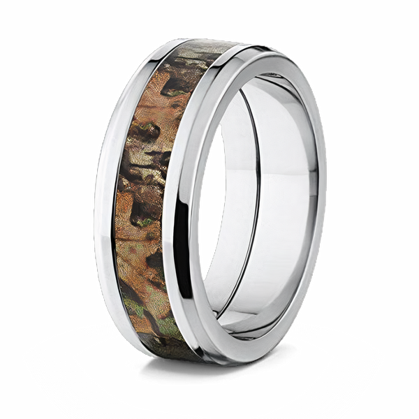 Realtree Xtra Green Camo Ring - 8mm Tapered 