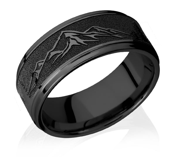 Mountain Pattern Ring - Black Zirconium 9mm - Camo Ever After