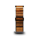 Zebra Wood Inlay Ring with Polished Edges & Flat Profile 