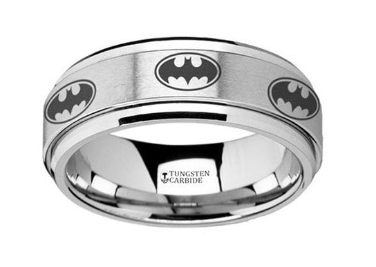 Batman Ring Tungsten Spinner