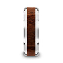 Carpathian Wood Inlay Ring - Tungsten 8mm 