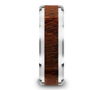 Carpathian Wood Inlay Ring - Tungsten 8mm 