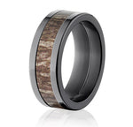 Mossy Oak Bottomland Black Camo Ring - Pick Width 