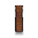 Koa Wood Inlay Ring in Flat Black Ceramic 