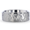 Titanium Raised Hammered Finish Ring 8mm 