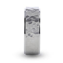 Titanium Raised Hammered Finish Ring 8mm 