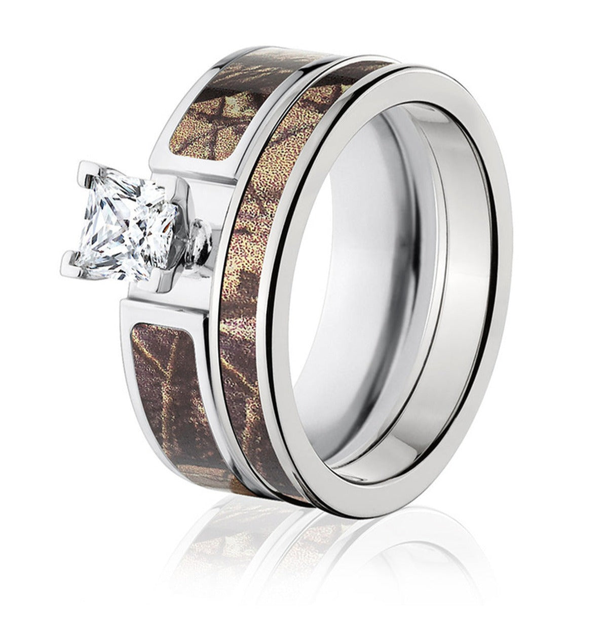 Realtree AP Camo Bridal Ring Set for Her - Camo Ever After