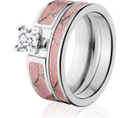 Realtree AP Pink Camo Wedding Ring Bridal Set - Camo Ever After