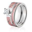 Realtree AP Pink Camo Wedding Ring Bridal Set - Camo Ever After